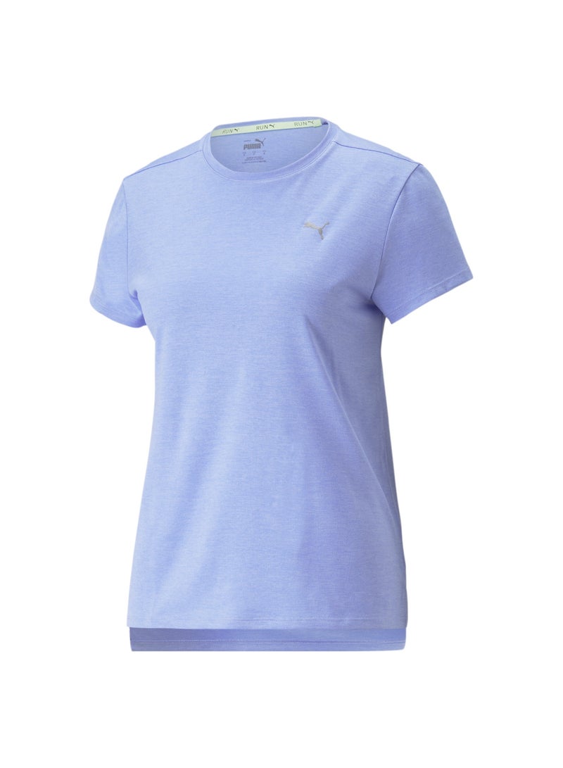 PUMA RUN FAVOURITE Heather Running Womens Purple T-Shirt - Image 1
